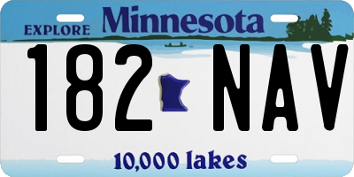 MN license plate 182NAV