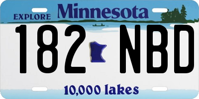 MN license plate 182NBD