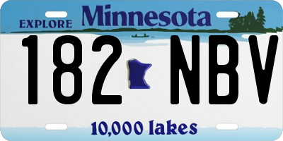 MN license plate 182NBV