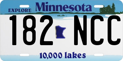 MN license plate 182NCC