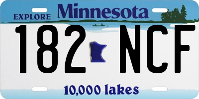 MN license plate 182NCF