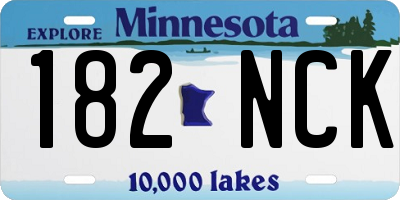 MN license plate 182NCK
