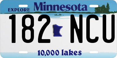 MN license plate 182NCU