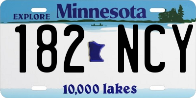 MN license plate 182NCY