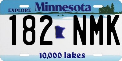 MN license plate 182NMK
