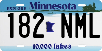 MN license plate 182NML