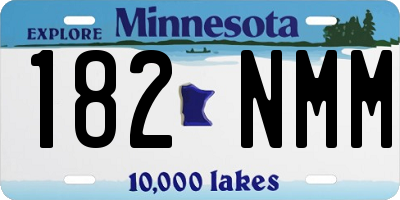 MN license plate 182NMM