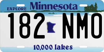 MN license plate 182NMO