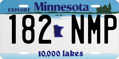 MN license plate 182NMP
