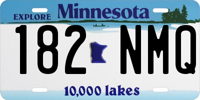MN license plate 182NMQ