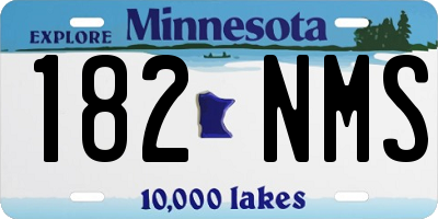 MN license plate 182NMS