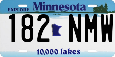 MN license plate 182NMW