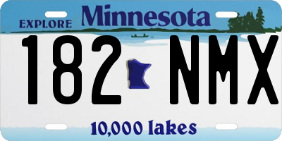 MN license plate 182NMX