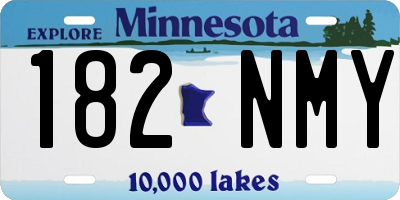 MN license plate 182NMY