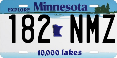 MN license plate 182NMZ