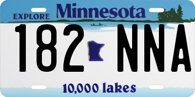 MN license plate 182NNA