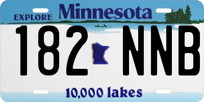 MN license plate 182NNB