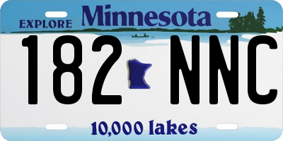 MN license plate 182NNC