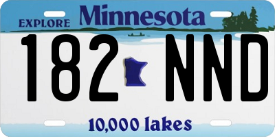 MN license plate 182NND
