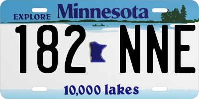 MN license plate 182NNE