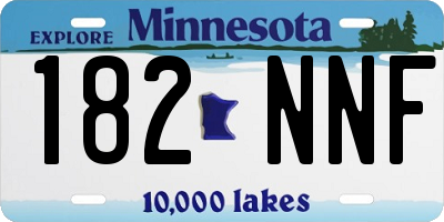 MN license plate 182NNF