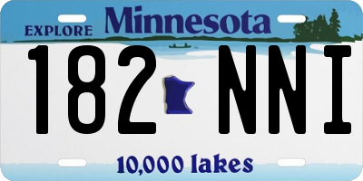 MN license plate 182NNI