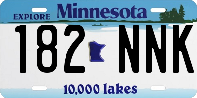 MN license plate 182NNK