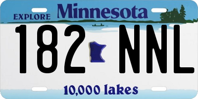 MN license plate 182NNL