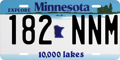 MN license plate 182NNM