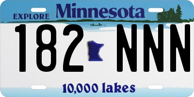 MN license plate 182NNN