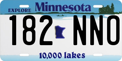 MN license plate 182NNO