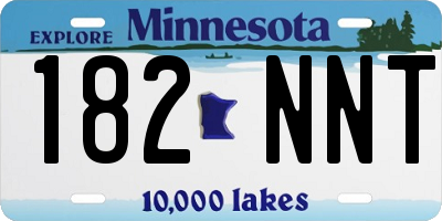MN license plate 182NNT