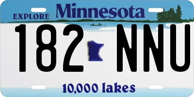 MN license plate 182NNU
