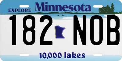 MN license plate 182NOB