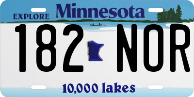 MN license plate 182NOR