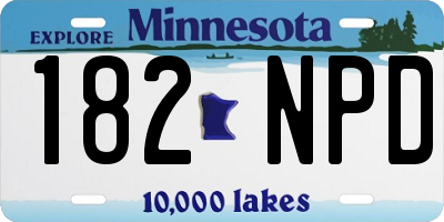 MN license plate 182NPD