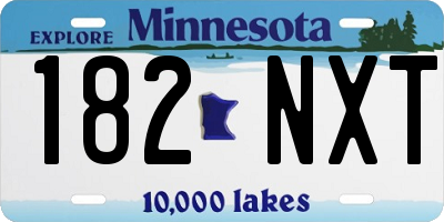 MN license plate 182NXT