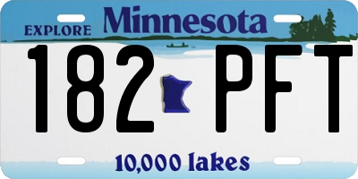 MN license plate 182PFT