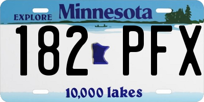 MN license plate 182PFX