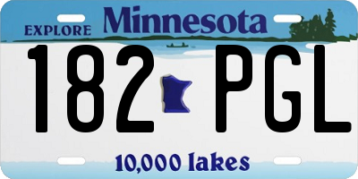 MN license plate 182PGL