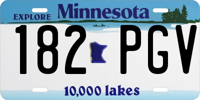 MN license plate 182PGV