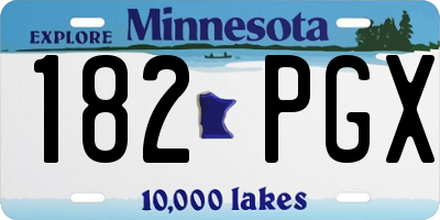 MN license plate 182PGX