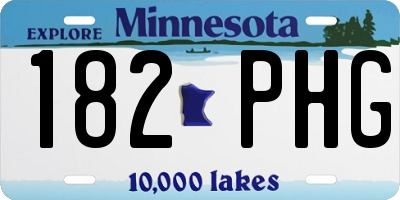 MN license plate 182PHG