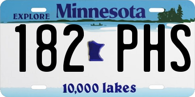 MN license plate 182PHS