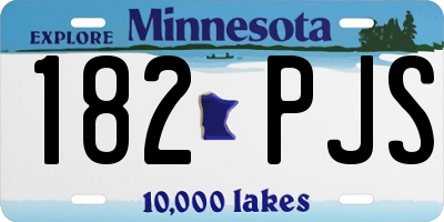 MN license plate 182PJS