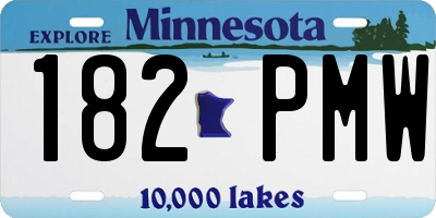 MN license plate 182PMW