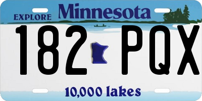 MN license plate 182PQX