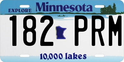 MN license plate 182PRM