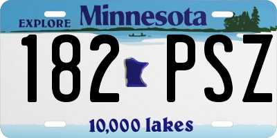 MN license plate 182PSZ