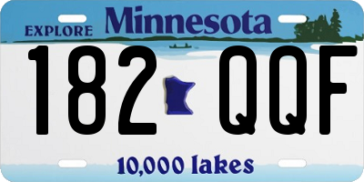 MN license plate 182QQF